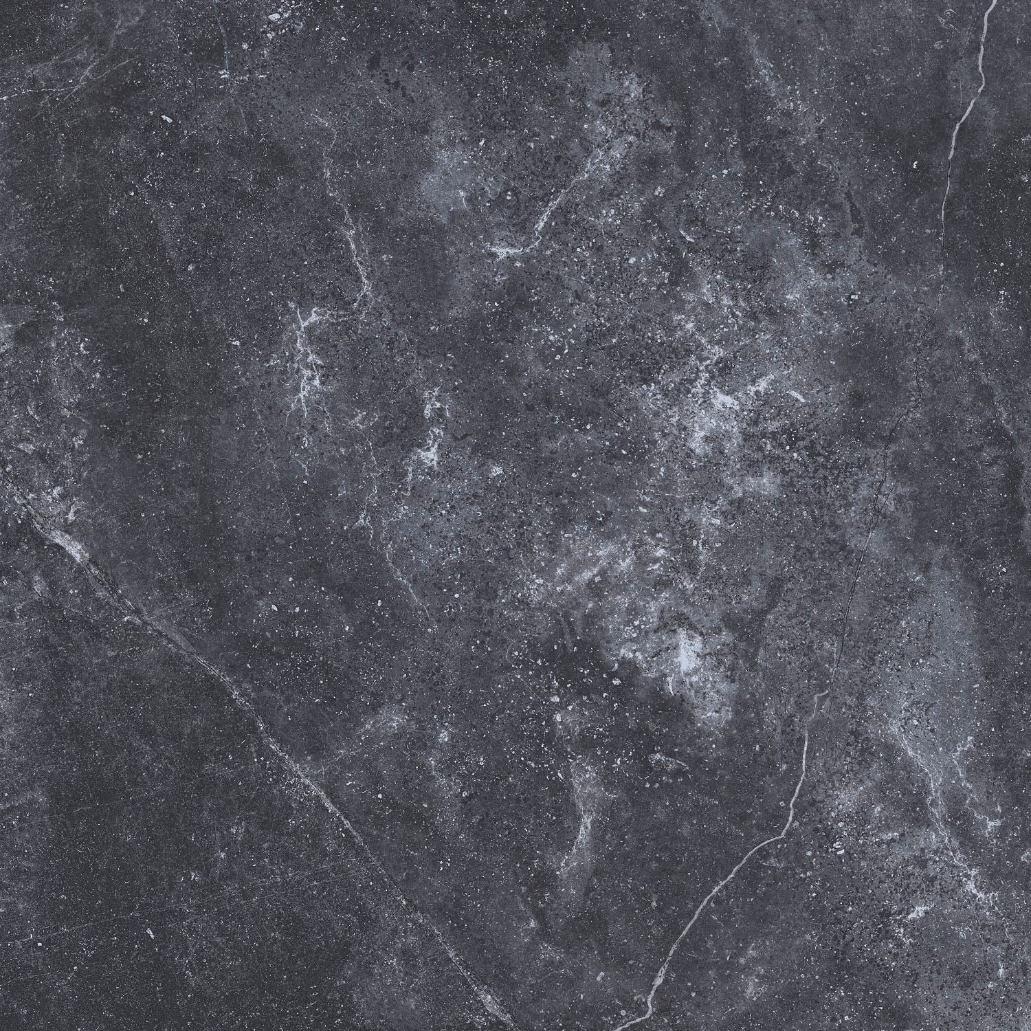 Керамограніт Atem Space Stone Black 595×595×9 мм, чорний, матовий